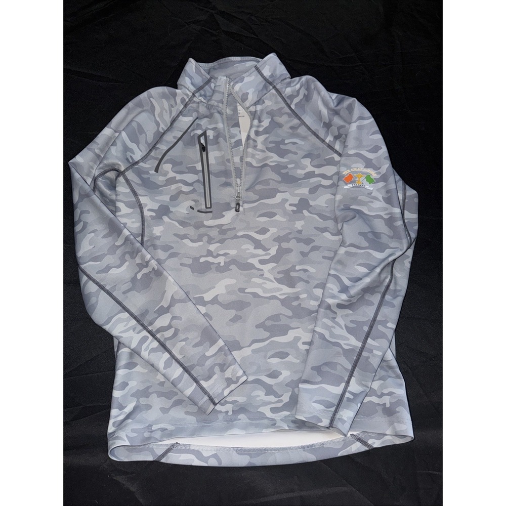 Mens Medium Sunice Allendale 1/4 Zip  pullover golf camo gray